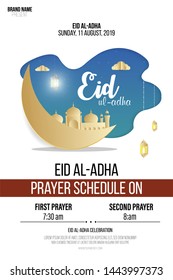 Eid party celebration concept flyer design. poster and banner Prayer Designs