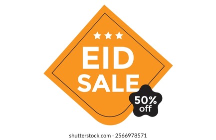 Eid, Ramadan sale badge label. Editable modern vector illustration.