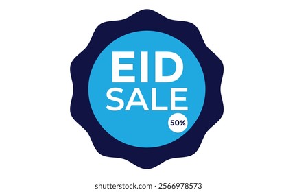 Eid, Ramadan sale badge label. Editable modern vector illustration.