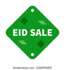 Eid Sale In Green Color Square Shape For Advertising
