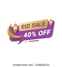 Eid Sale Label Banner Sticker Badge Template Design Promotion