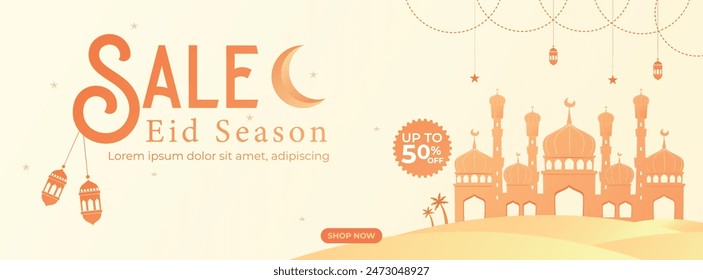 Eid sale offer social media post design banner