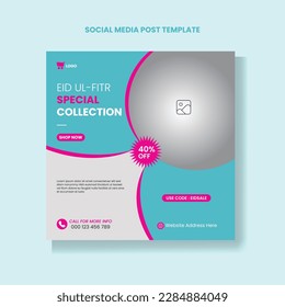 Eid sale Social Media Brand Promotion design. and clothes sale on social media, web banner