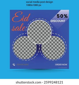 Eid sale social media post design eps