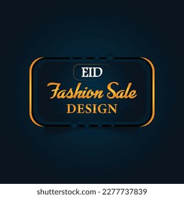 Eid sale web banner template promotion design for business or company for web landing page, web ad, presentation, social, poster, print media. green and black background, white and gold text