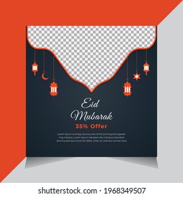 Eid social media banner, Ramadan sale social media Post Template, flyer, shape, Eid Sale, Editable social media banner design for Eid