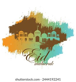 Eid social media poster design brush