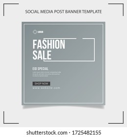 Eid special fashion sale social media post template