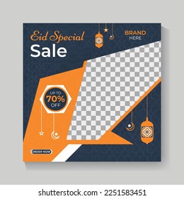 Eid special fashion sale social media post template