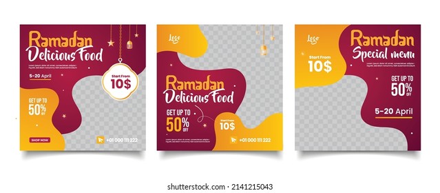 Eid special food social media post template