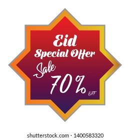 Eid Special Offer Vector Template Design