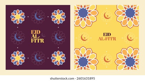 eid square poster pattern colorful  illustration