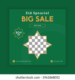 eid super big sale discount social media post template banners