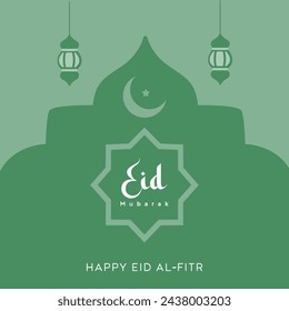 Eid theme vector post design