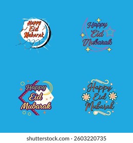​Celebrate Eid with this elegant digital artwork featuring "Happy Eid Mubarak" in beautiful typography, perfect for adding a festive touch to your space.
