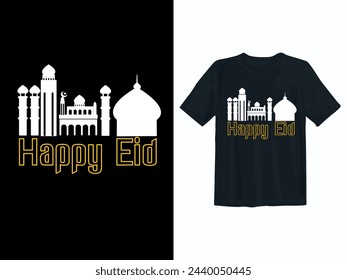 Eid ubarak t shirt design vector file