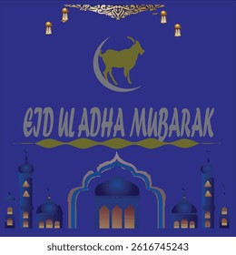 Eid ul Adha blessing simple card design