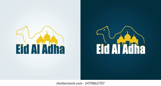 Eid ul Adha with camel design, Eid Mubarak, Mosque, Muslim Holiday, Celebration