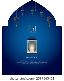 Eid ul adha eid ul fiter islamic greetings eid mubarak card design, Eid social media post, ramadhan eed Mubarak, elegant blue background Template