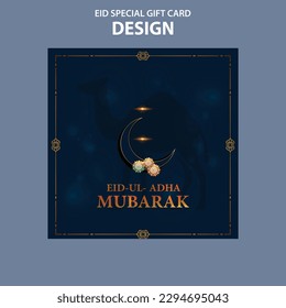 Eid ul adha  greeting design template