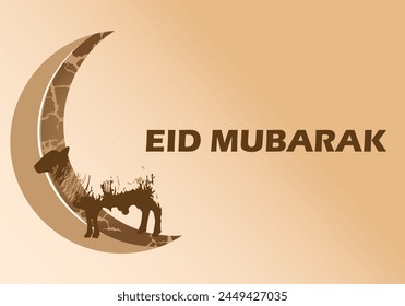 EID UL ADHA, Grußwort, Banner, Vektorgrafik Design, voll editierbares EPS-Format.