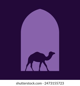 Eid ul Adha Happy Bakra Id Mubarak festival vector. Islamic festival Eid al Adha icon vector. 