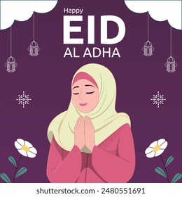 Eid Ul Adha Mubarak Islamic Festival Social Media Post Template