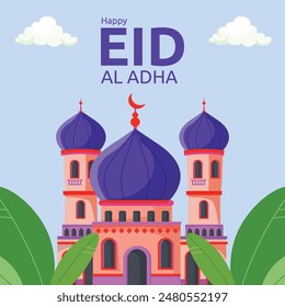 Eid Ul Adha Mubarak Islamic Festival Social Media Post Template