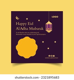 Eid ul adha mubarak social media post banner