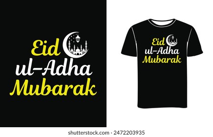 Eid ul Adha MUBARAK Typography t-shirt design -Print, Poster