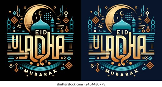eid ul adha mubarak vactor t-shirt
