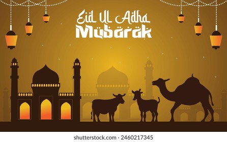 Eid ul adha mubarak vector design
