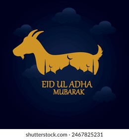Eid ul Adha Mubarak . Vektorillustration , Design der Grußkarte