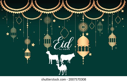 EID UL ADHA vector logo design card