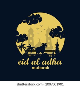 eid-adha illustration design template. eid-adha background or poster vector.