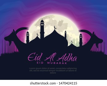 Eid-al-Adha Creaive Vector for Muslim Community Festival