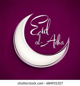 Eid-Al-Adha greeting card . Vector illustration.