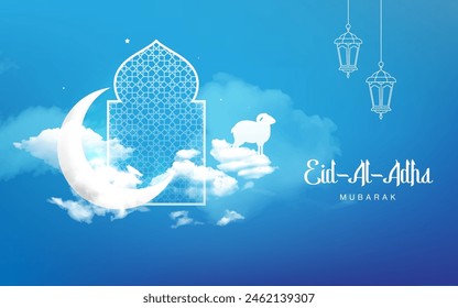 Eid-Al-Adha Mubakar Islamic Festival Background Design Template