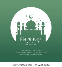 Eid-Al-Adha Mubakar Islamic Festival Background Design Template