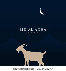 Eid-Al-Adha Mubakar Islamic Festival Background Design Template. Eid al adha mubarak Greetings Background. abstract Vector Illustration for greeting card, poster and banner.	