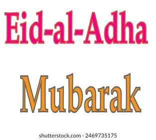 Eid-al-Adha Mubarak im Design und weißer Farbhintergrund im Design
