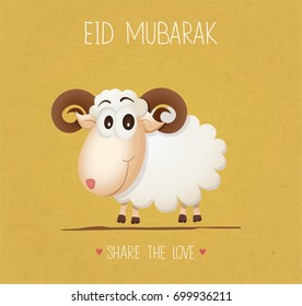 Eid-Al-Adha Mubarak.Vector greeting card design