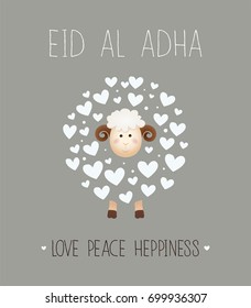 Eid-Al-Adha Mubarak.Vector greeting card design