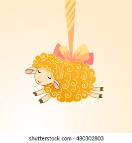 Eid-al-adha. sheep vector illustration.