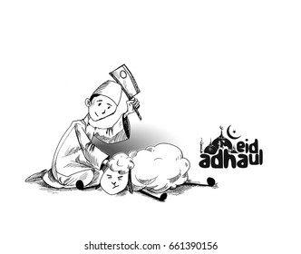 eid-al-adha. Vector illustration.