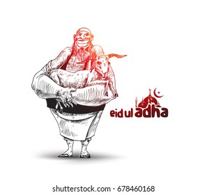 eid-al-adha. Vector illustration.