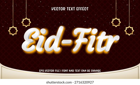 Eid-Al-Fitr Text Effect - A Festive Celebration of Eid-Al-Fitr with Stylized Typography