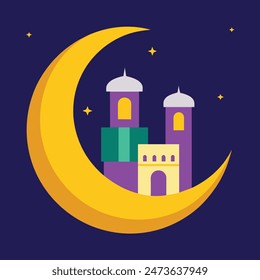 Eid-celebration logo icon vector illustration