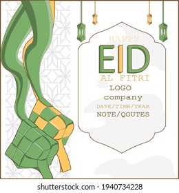 eidil fitri Serie Vector mit dem Konzept der Handzeichnung. Geeignet für Banner, Poster, Grußkarten, etc.