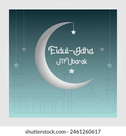 Eidul Adha Mubarak grüßt, Social Media Post Design